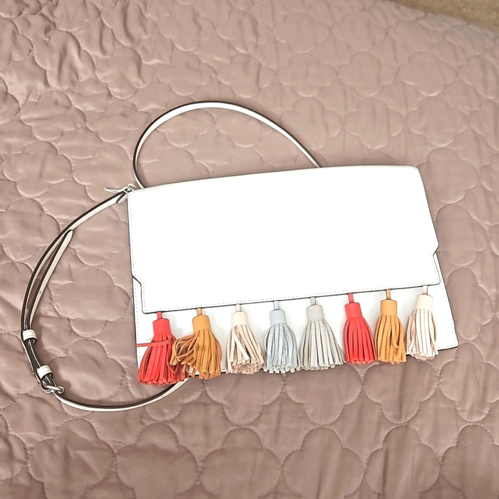 Rebecca Minkoff purse, white 12 inches by 8 inches